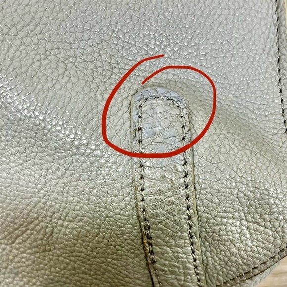 Brighton Lite Gray + Brown Floral Leather Handbag Purse Tote Bag F058606 RARE - Picture 5 of 16